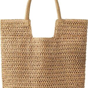 Straw Beach Tote Bag Large Capacity Summer Shoulder Handbag for Women